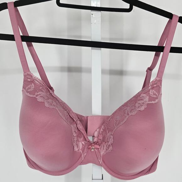 Victorias Secret Womens Sz 38DD Perfect Coverage T Shirt Bra Dusty Rose Pink - Picture 1 of 4